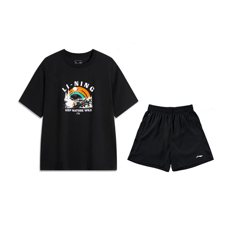 Li-Ning Li Ning Casual Sportswear Men's Crew Neck Moderate