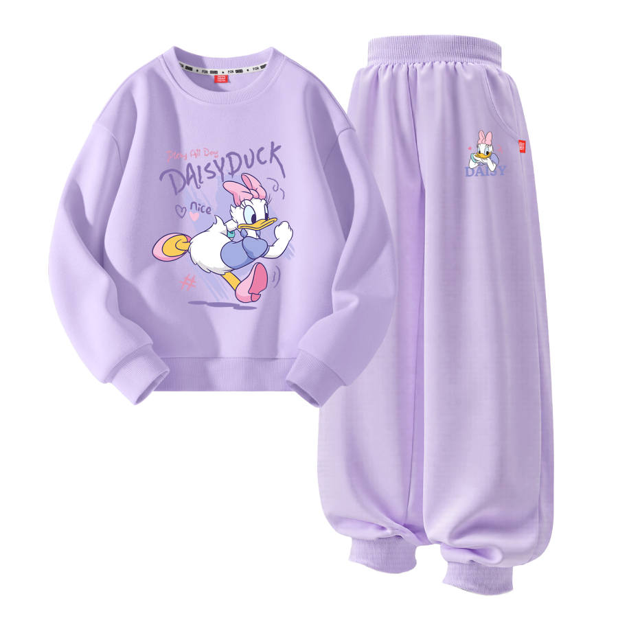 Disney Kids Casual Sportswear Crew Neck Moderate Stretch Breathable