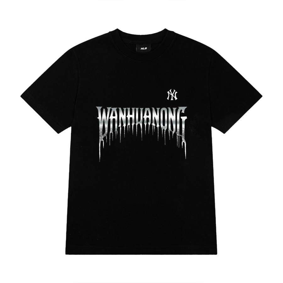 MLB MLB T Shirts Unisex Black Crew Neck Moderate Straight Fit