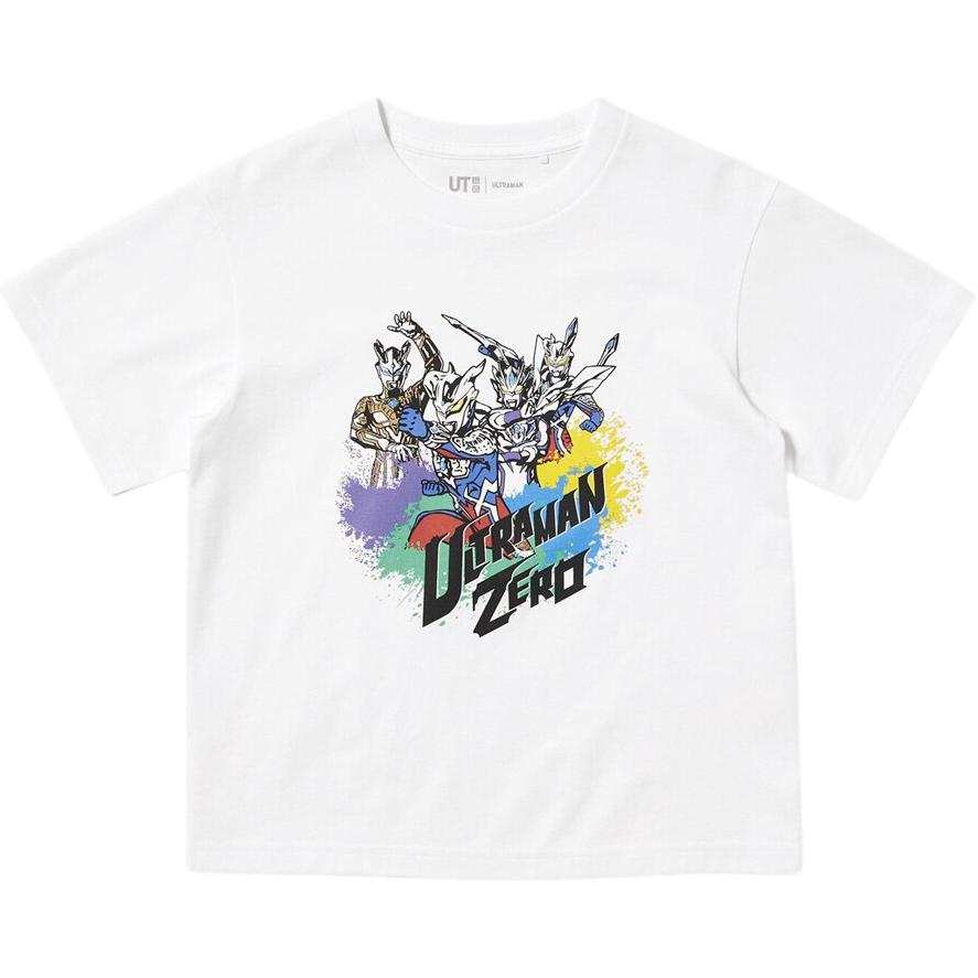 UNIQLO X ULTRAMAN Kids T Shirts Crew Neck Moderate