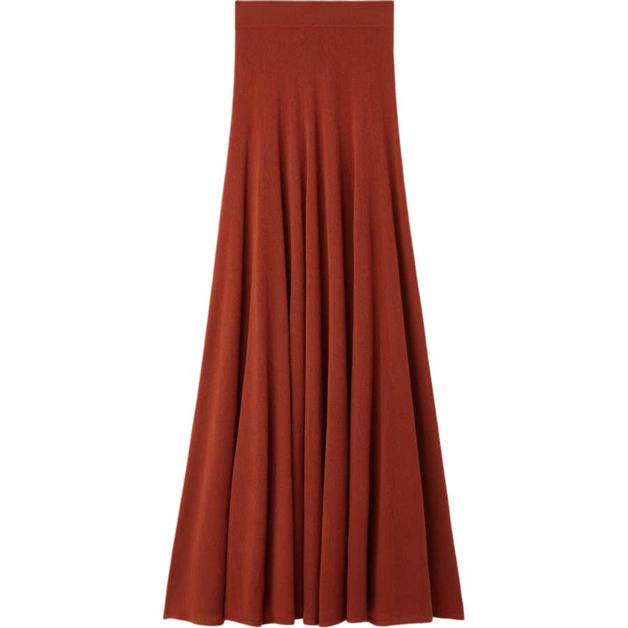 Loro Piana Knit Long Skirts Women's Orange Horizon Moderate Long Skirt Other