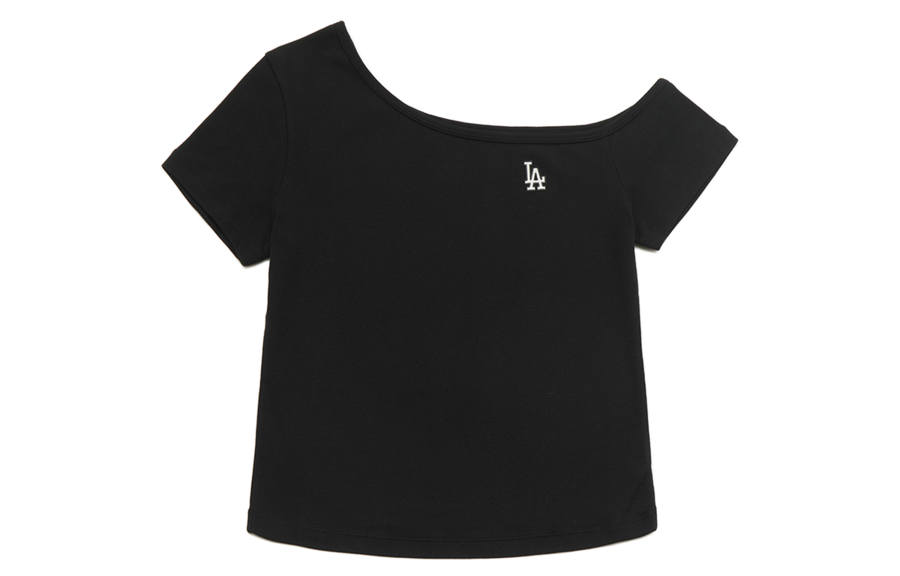 MLB MLB T Shirts Women's Black Asymmetrical Collar
