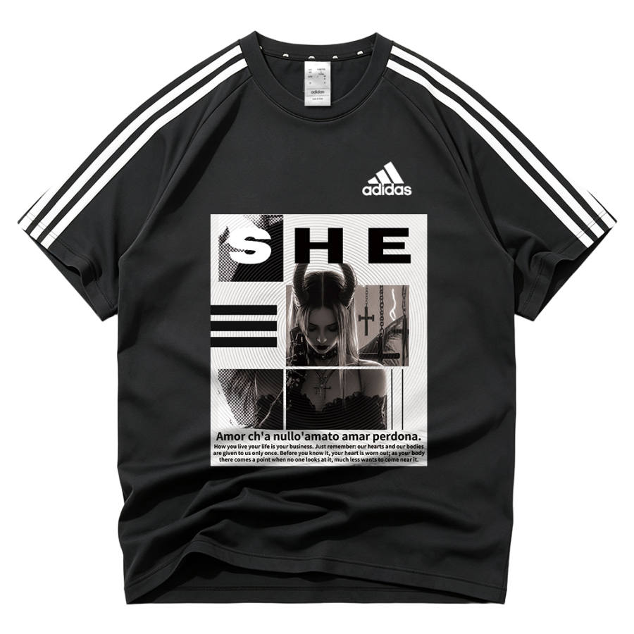 Adidas Adidas Football T Shirts Unisex Black Crew Neck Moderate Other