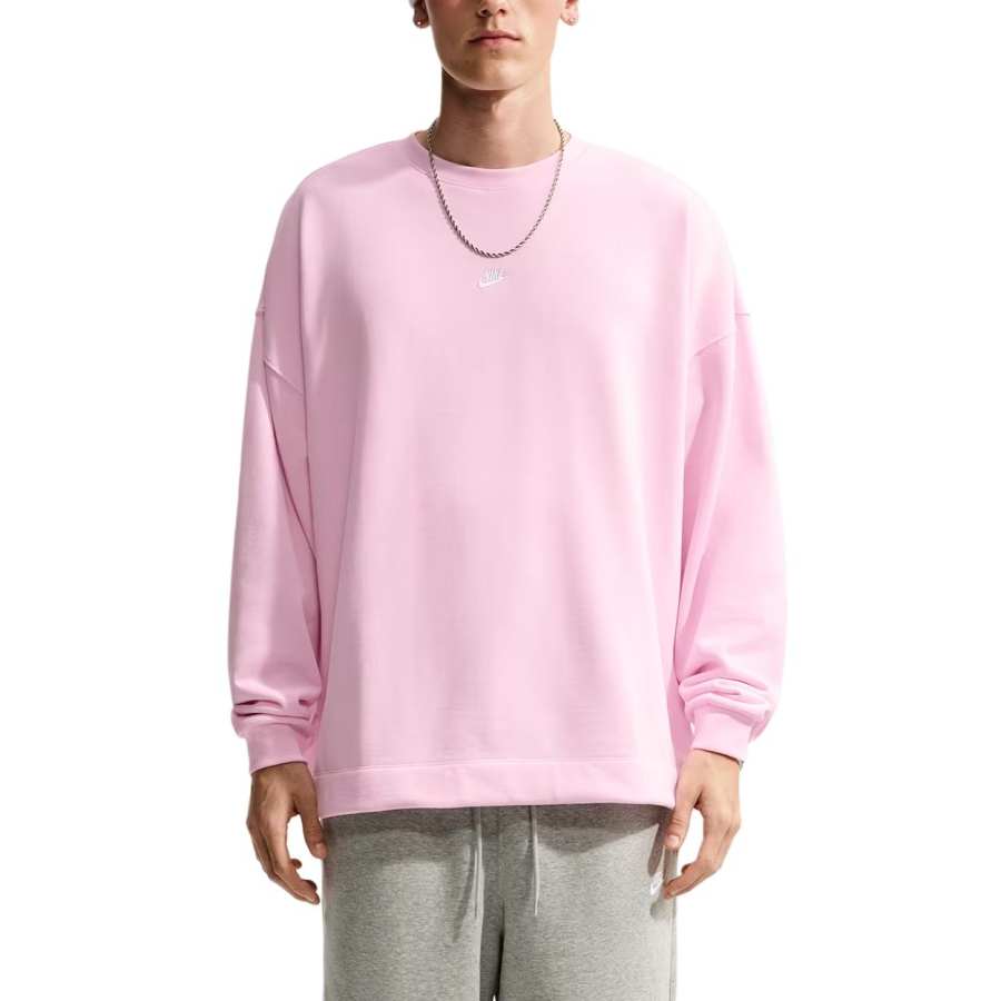 Nike Nike Sportswear Club Sweatshirts Men's Pink Foam/White Crew Neck Moderate