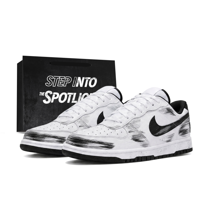 Nike Nike Big Skateboard Shoes Unisex Low Top Black White