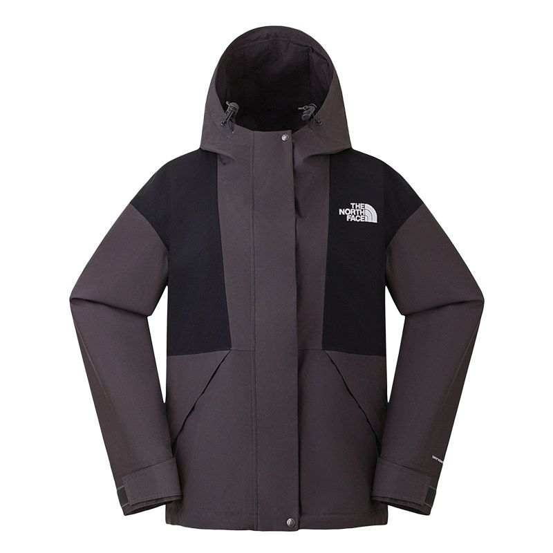 THE NORTH FACE REIGN On Windbreaker Jackets Women's T6Z/Dark Gray Hooded Non Detachable Moderate