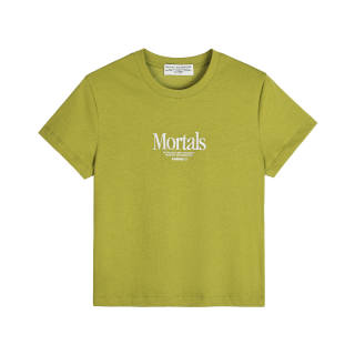 PANE T Shirts Women's Matcha Crew Neck Thin Straight Fit