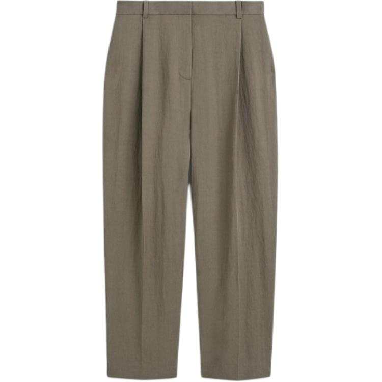 COS Casual Pants Women's Dark Beige Moderate Straight Fit Pants