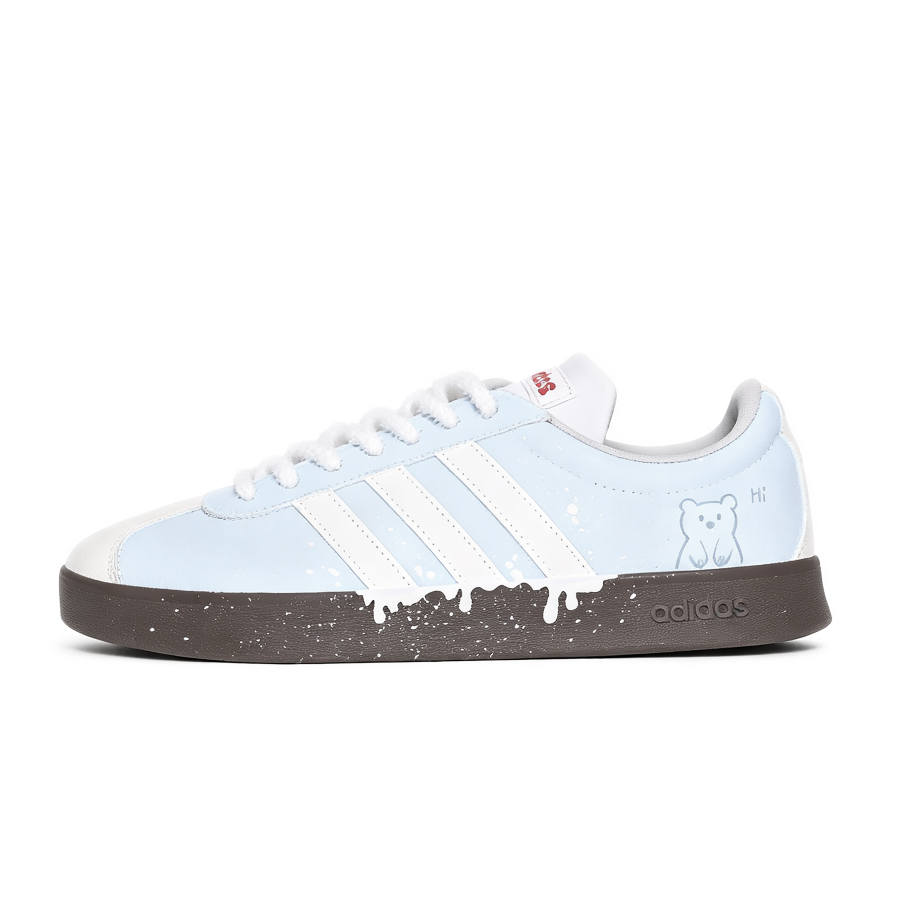 Adidas Adidas VL COURT 2.0 German Army Trainers Women's Low Top Light Blue White Brown Multicolor