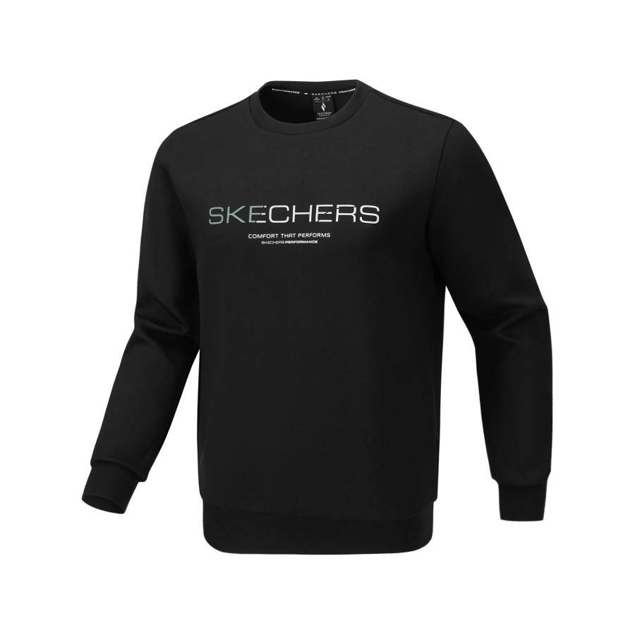 Skechers Sweatshirts Unisex Carbon Black Crew Neck Moderate Straight Fit