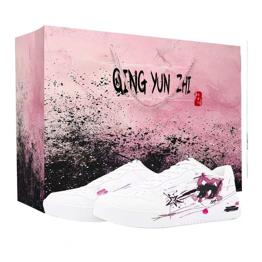 Li-Ning Li Ning Floating Boat Skateboard Shoes Women's Low Top White Black Pink