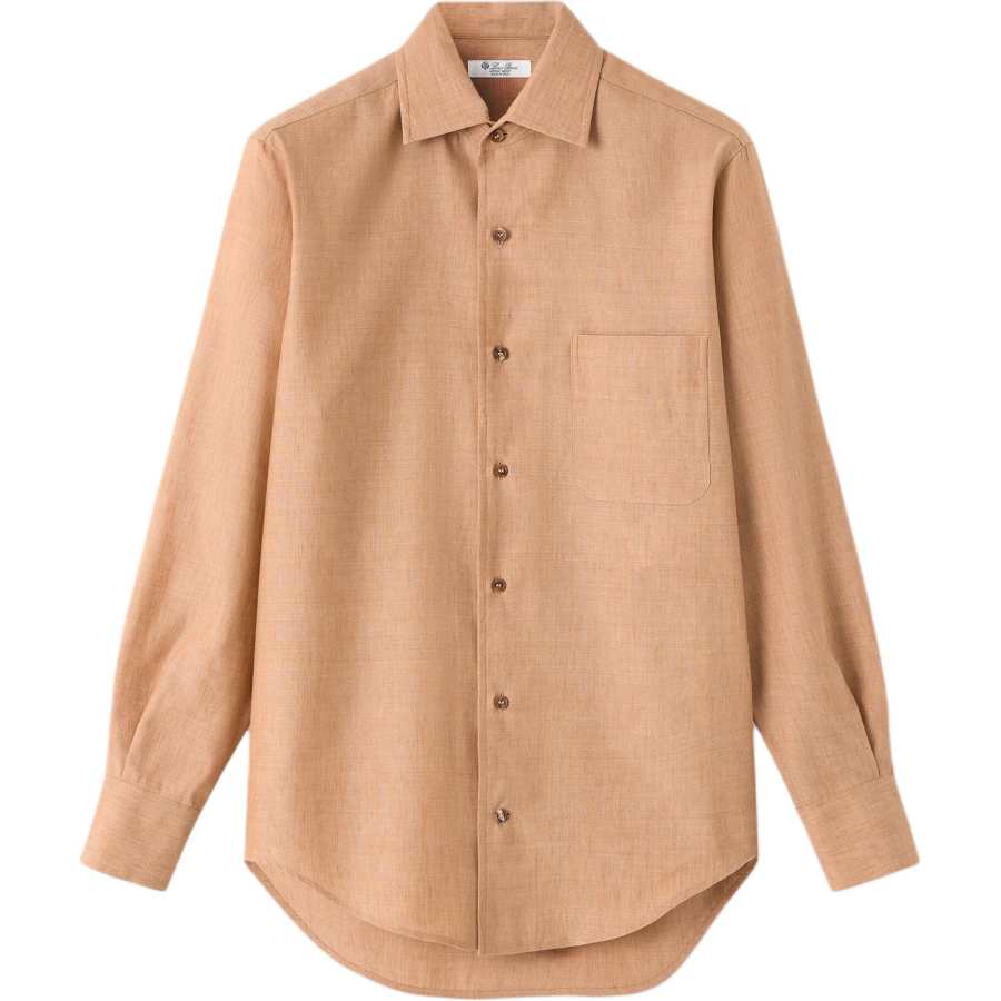 Loro Piana Shirts Women's Dirty Copper Lapel Moderate Straight Fit