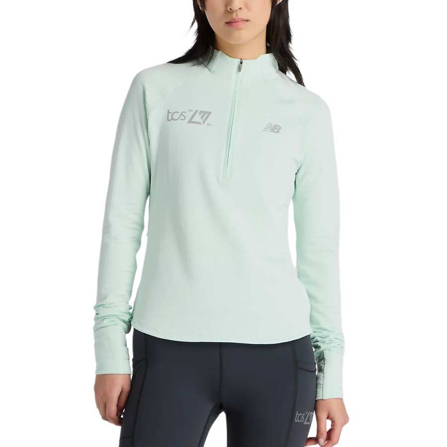 New Balance New Balance London Edition T Shirts Women's Universe Jade Stand Collar
