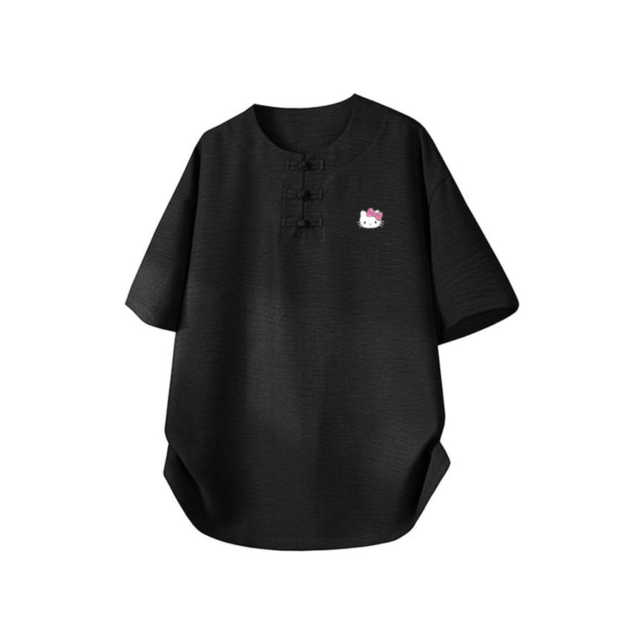 Sanrio X Hello Kitty Hello Kitty T Shirts Women's Crew Neck Moderate Straight Fit