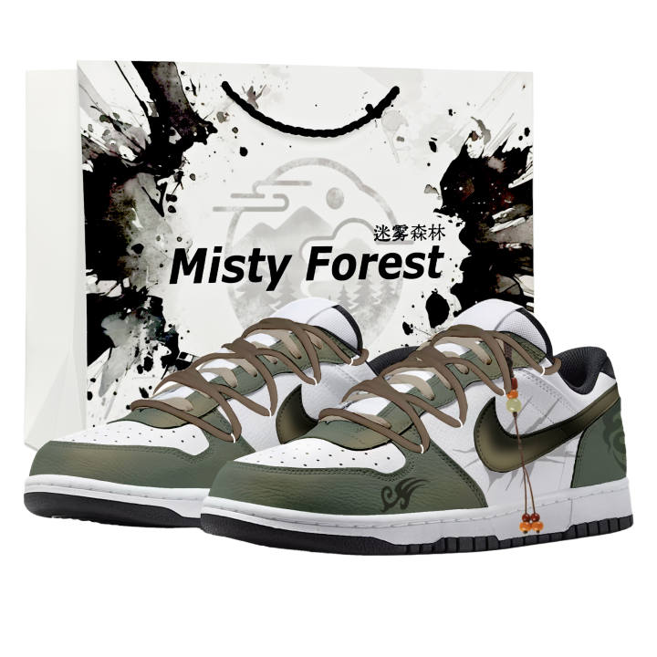 Nike Nike Big Skateboard Shoes Men's Low Top White, Green
