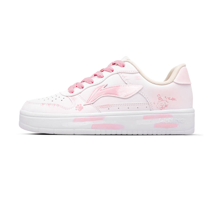 Li-Ning Li Ning Floating Boat Skateboard Shoes Women's Low Top Light Pink