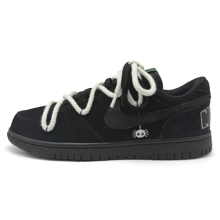 Nike Nike Big Low Lux Skateboard Shoes Men's Low Top Black Green White Color Block