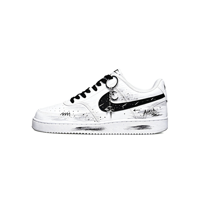 Nike Nike Court Vision 1 Skateboard Shoes Men's Low Top White/Black