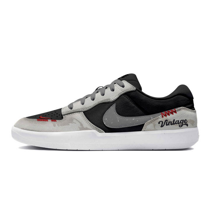 Nike Nike SB Force 58 Skateboard Shoes Unisex Low Top Black Gray Color