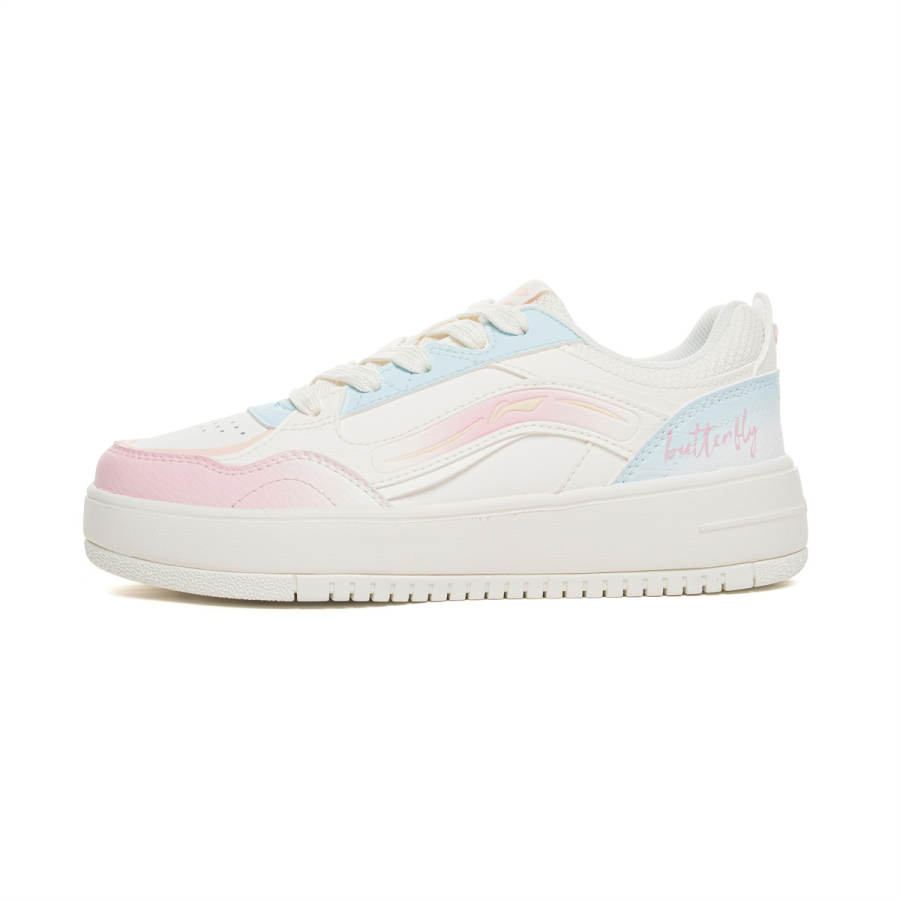 Li-Ning Li Ning Skateboard Shoes Women's Low Top Ivory/Light Pink