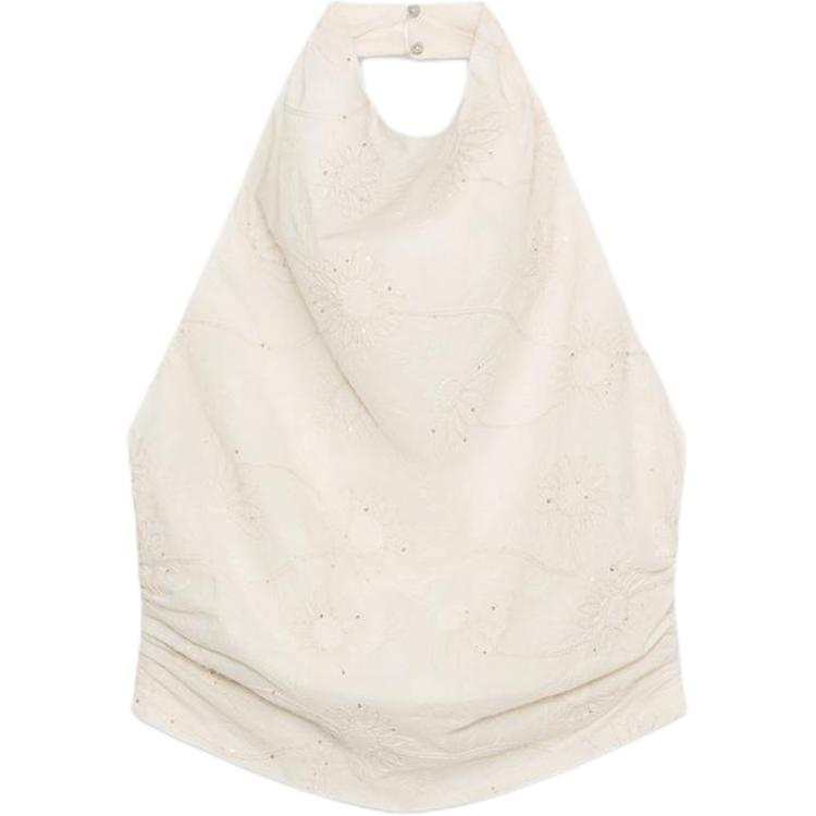 ZARA Tank Tops Women's White Halter Other