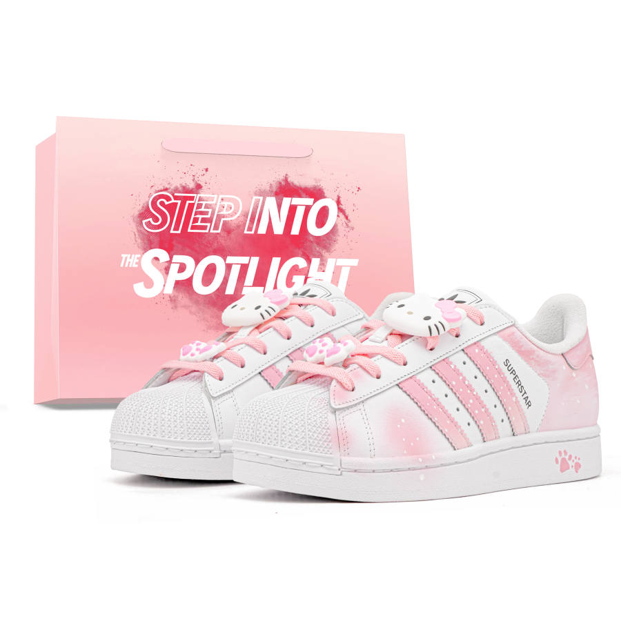Adidas Adidas Originals Superstar Skateboard Shoes Women's Low Top Pink, White
