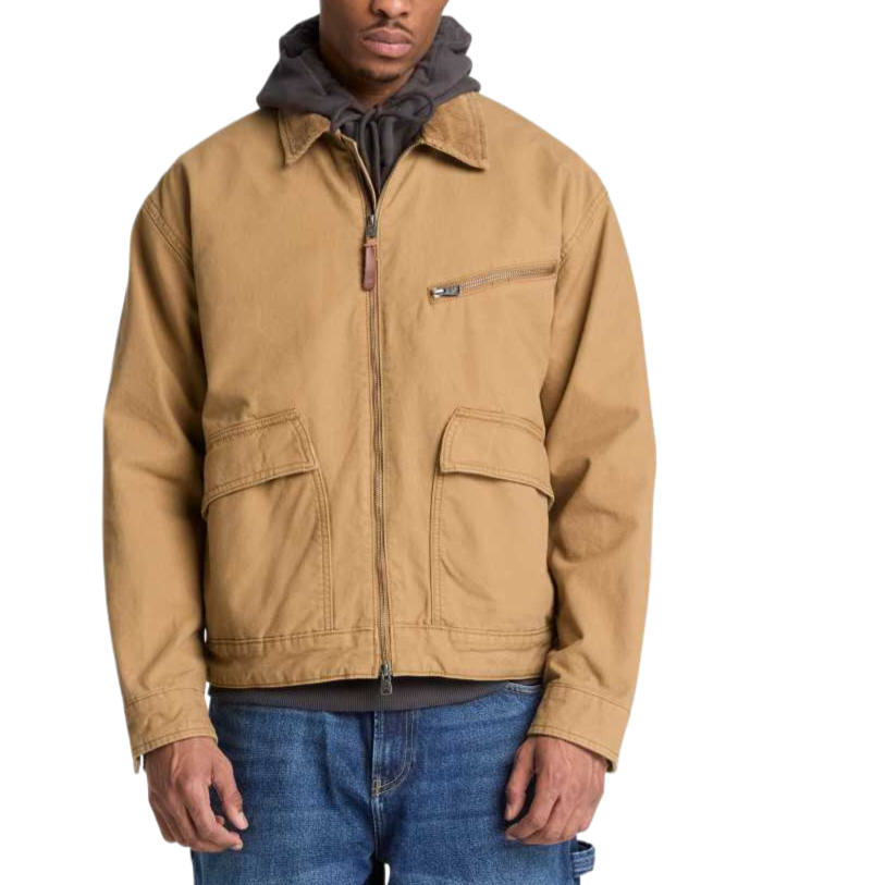 Timberland Jackets Men's Brown Yellow Lapel Moderate