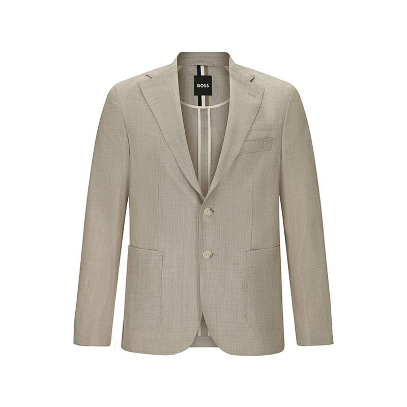 HUGO BOSS Business Suits Men's Light Khaki Suit Collar Moderate Other