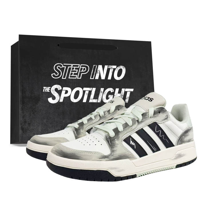 Adidas Adidas ENTRAP Skateboard Shoes Unisex Low Top White, Gray, Cyan, Black, Green