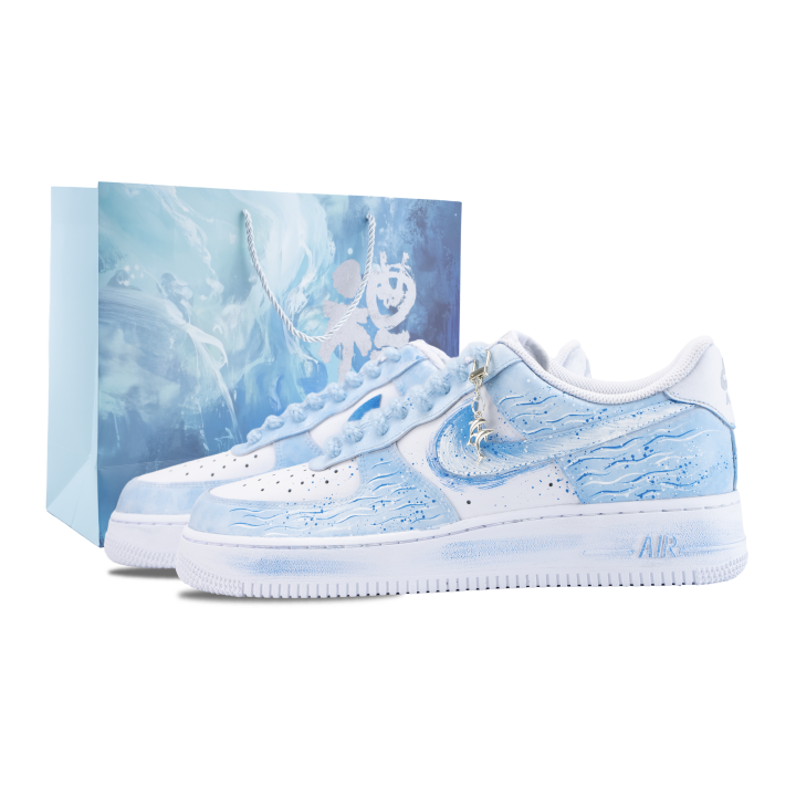 Nike Nike Air Force 1 Skateboard Shoes Unisex Low Top Blue/White