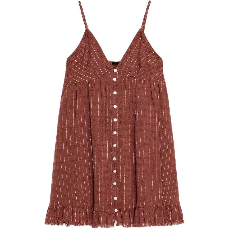 ZARA Slip Dresses Women's Dark Brick Red Moderate