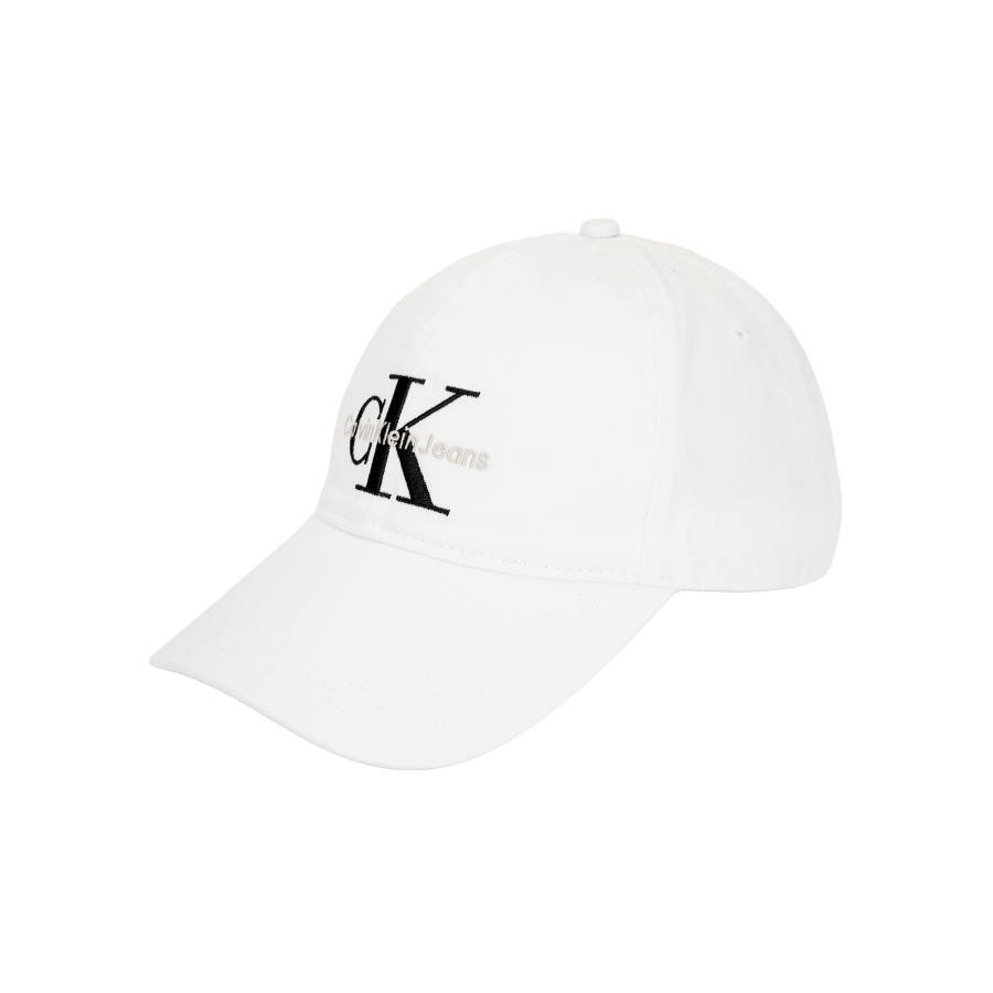 CALVIN KLEIN Cotton Curved Brim Baseball Cap Unisex White