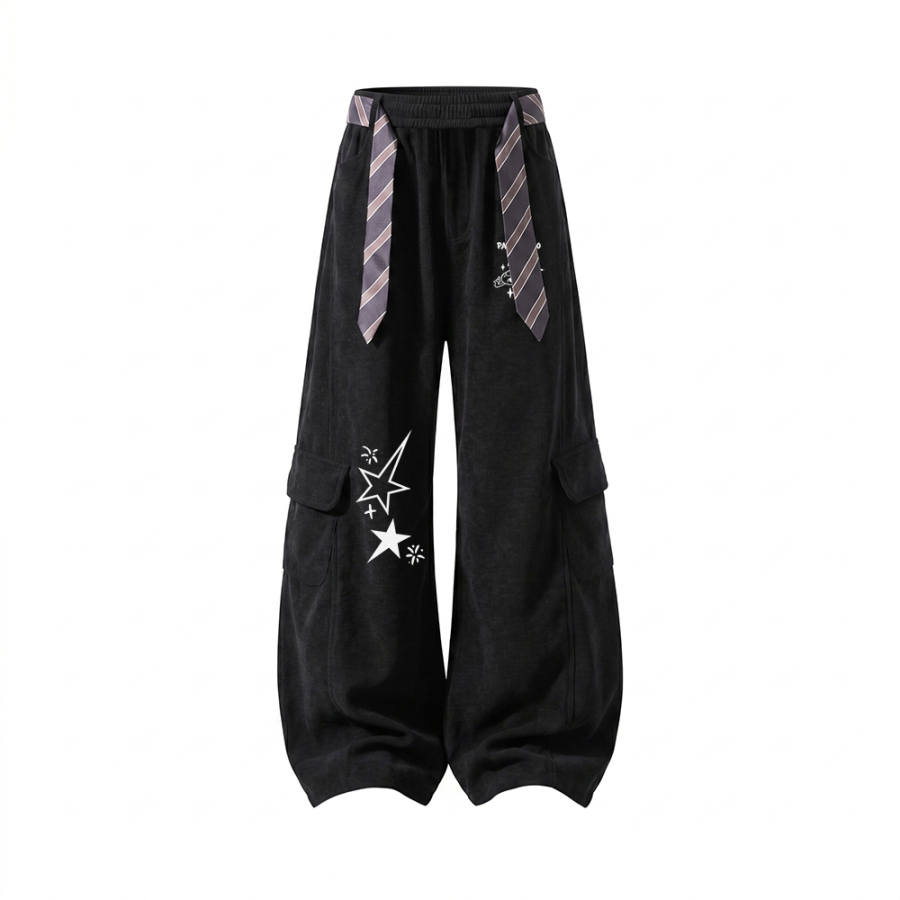PAL ONGACO Casual Pants Unisex Moderate Wide Leg Pants