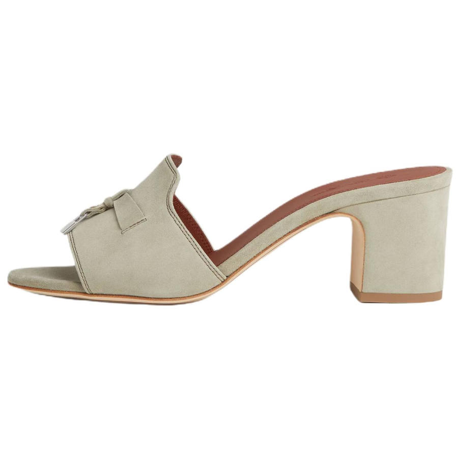 Loro Piana Slide Slippers Women's Sage Green