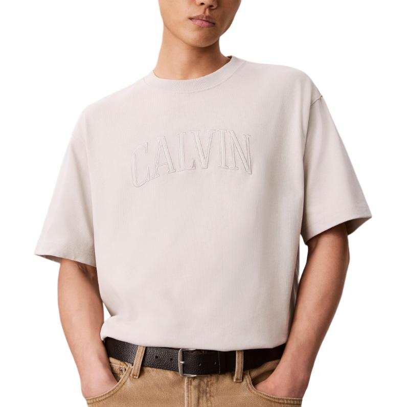 Calvin Klein T Shirts Men's Moon Halo Gray Crew Neck