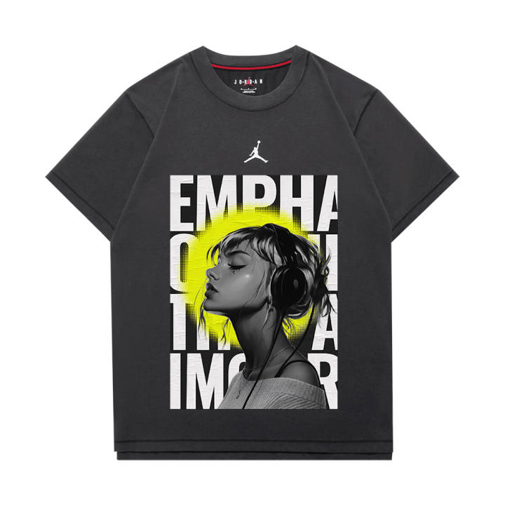 Jordan Jordan T Shirts Unisex Dark Gray Crew Neck Moderate