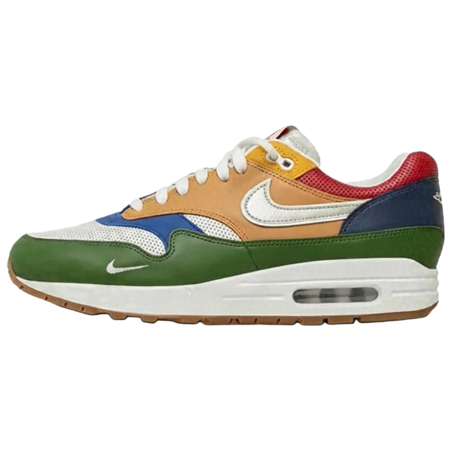 Nike Nike x Premium Goods Air Max 1 Abrasion Resistant Low top Casual Running Shoes Unisex White Silver Green