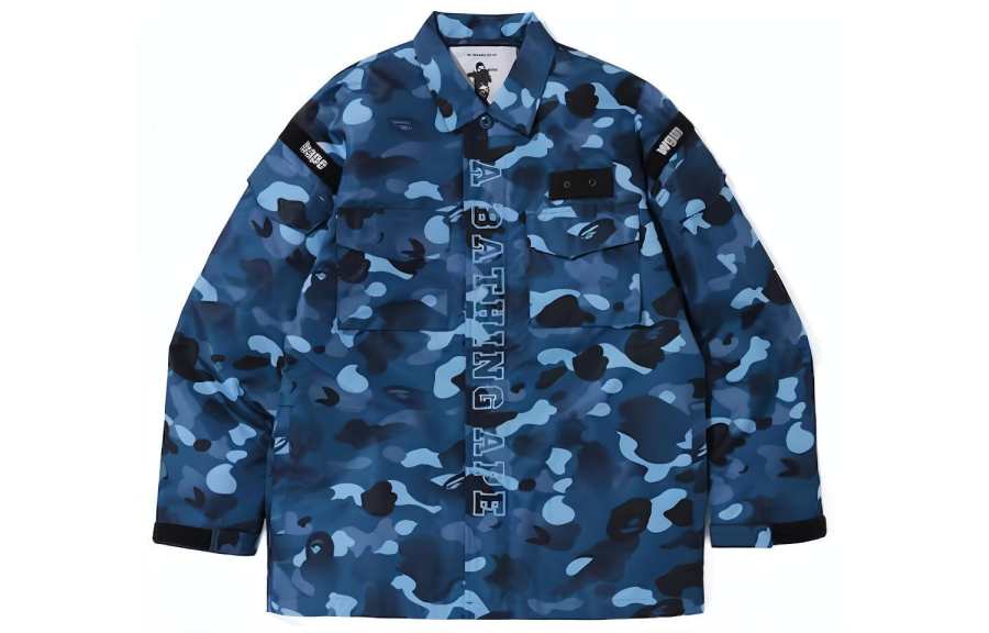 A BATHING APE Bape Gradation Camo Military Shirt Jacket