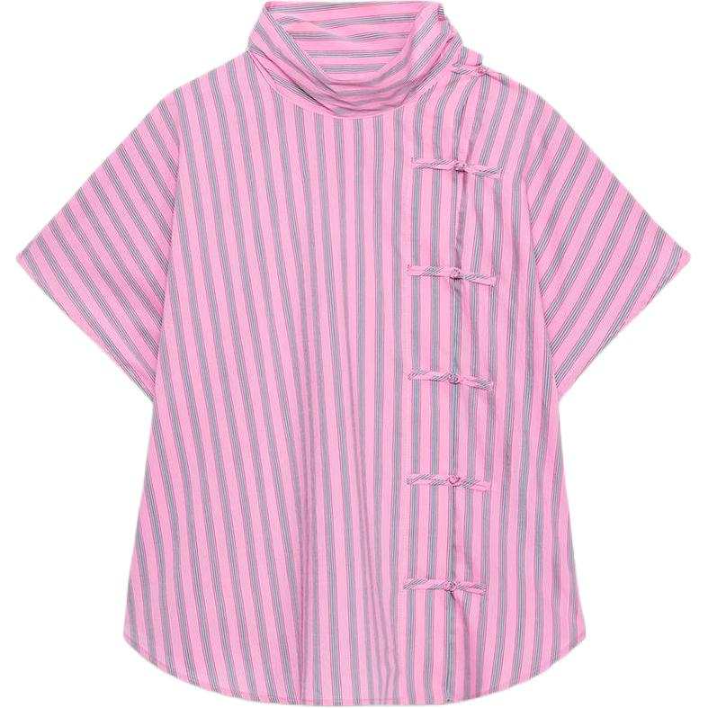 ZARA ZW Shirts Women's Pink Stand Collar