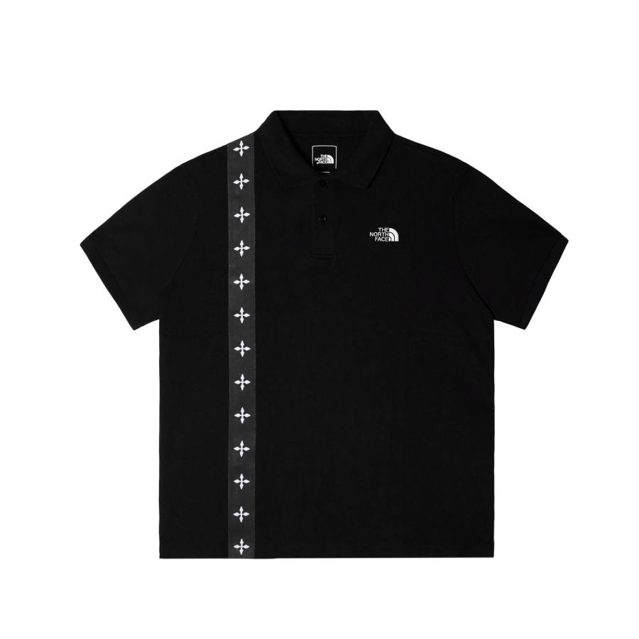 THE NORTH FACE Polo Shirts Men's Black Polo Collar Moderate