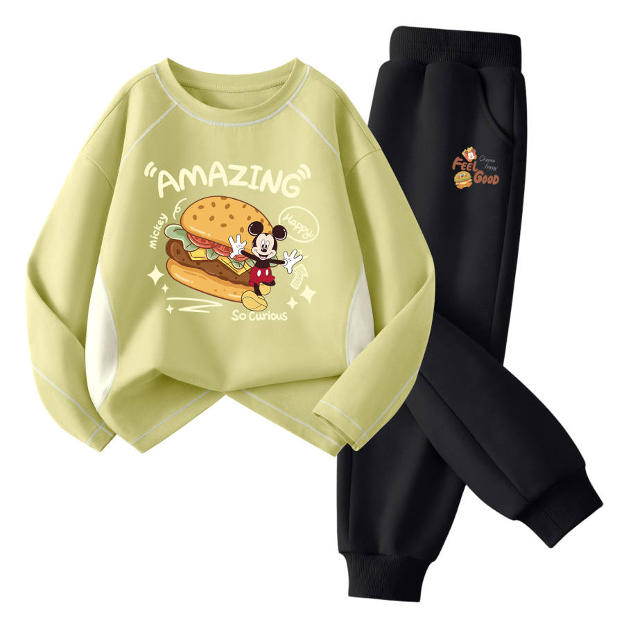 Disney Kids Casual Sportswear Crew Neck Thin Stretch Breathable