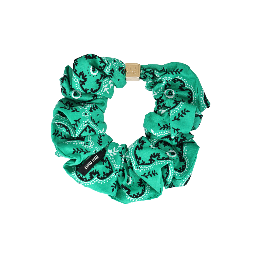 MIU MIU 100% Cotton Hair Ties Women's Green