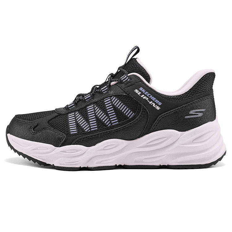 Skechers GIRLS Synthetic Leather, Textile Abrasion Resistant Lightweight Cushioning Slip Resistant Low top