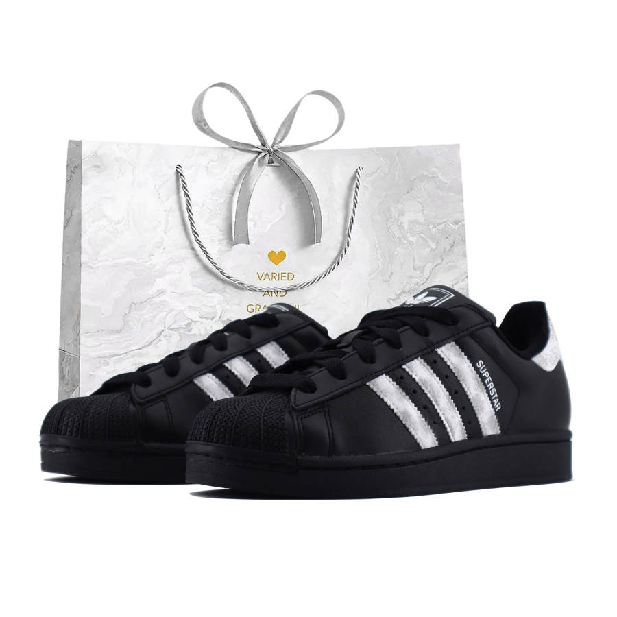 Adidas Originals Superstar 2 Skateboard Shoes Unisex Low Top Black & White