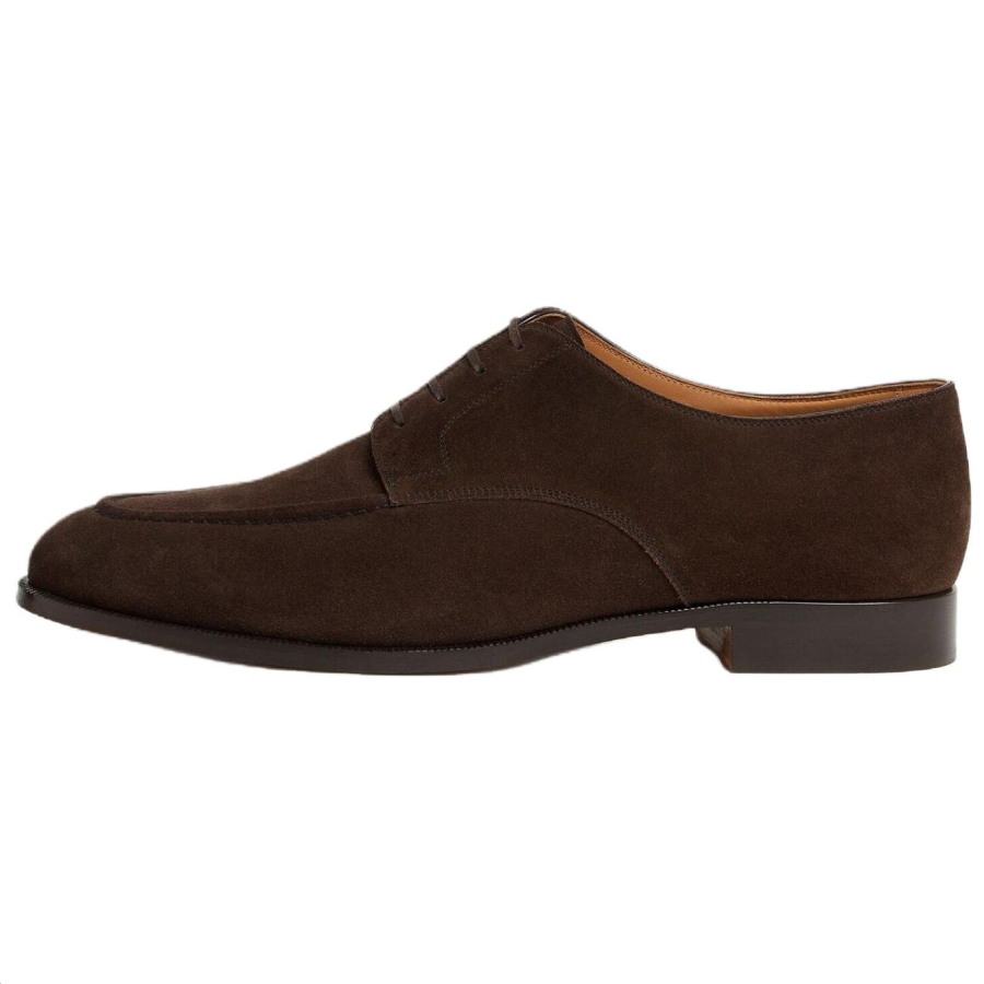 Loro Piana Casual Leather Shoes Men's Low Top Chocolate