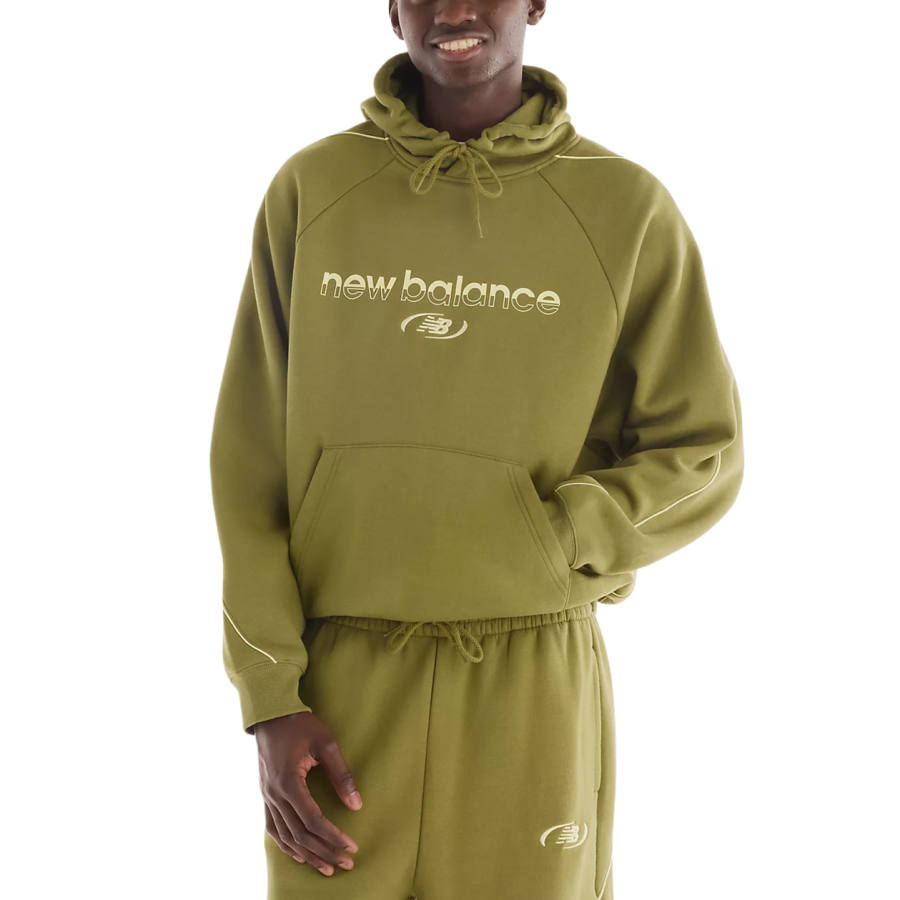 New Balance New Balance Sweatshirts Men's Sports Green Hooded Non Detachable Moderate
