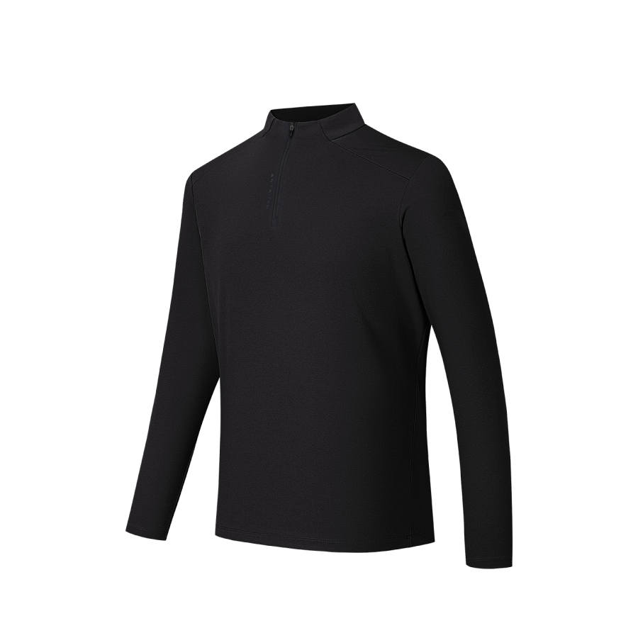 ANTA ANTA Variety Training Collection T Shirts Men's Basic Black 4 Stand Collar Moderate