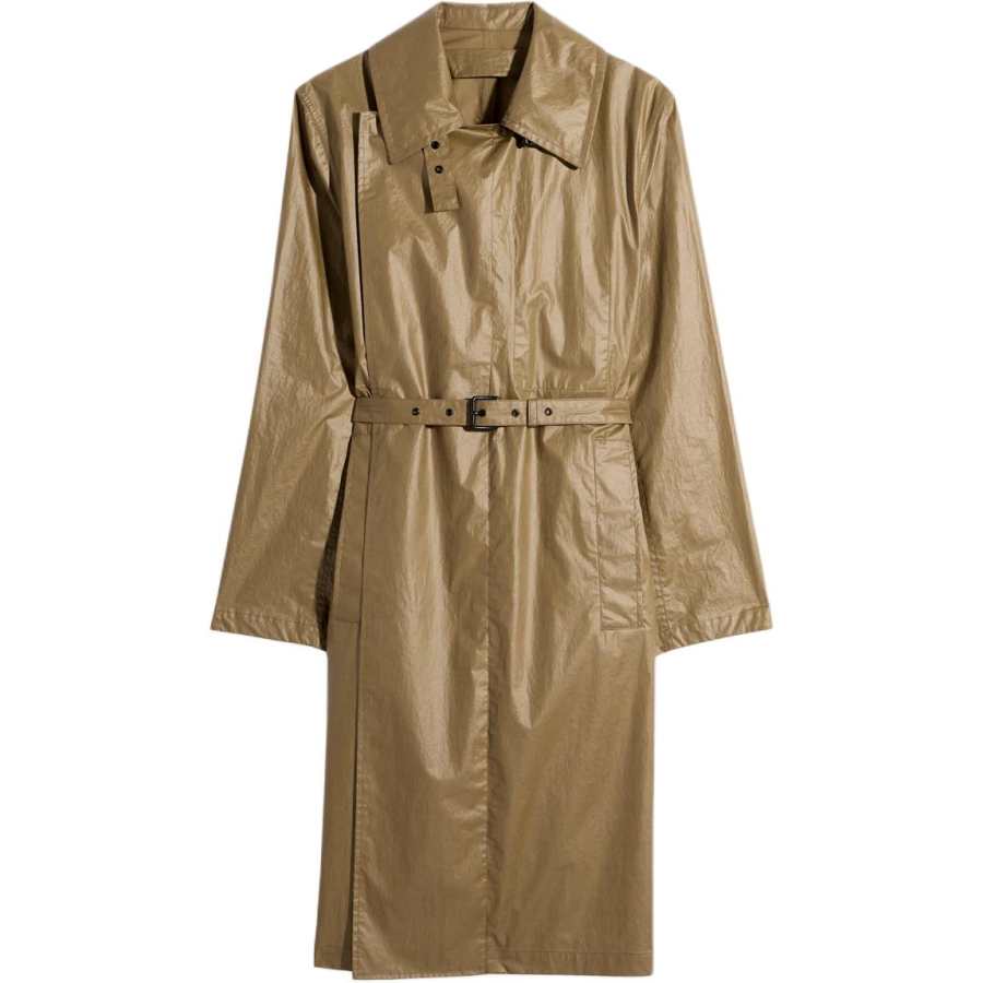 Lemaire Coats Women's Khaki Lapel Thin