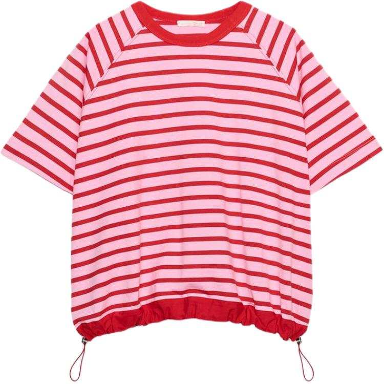 ZARA T Shirts Women's Pink Crew Neck