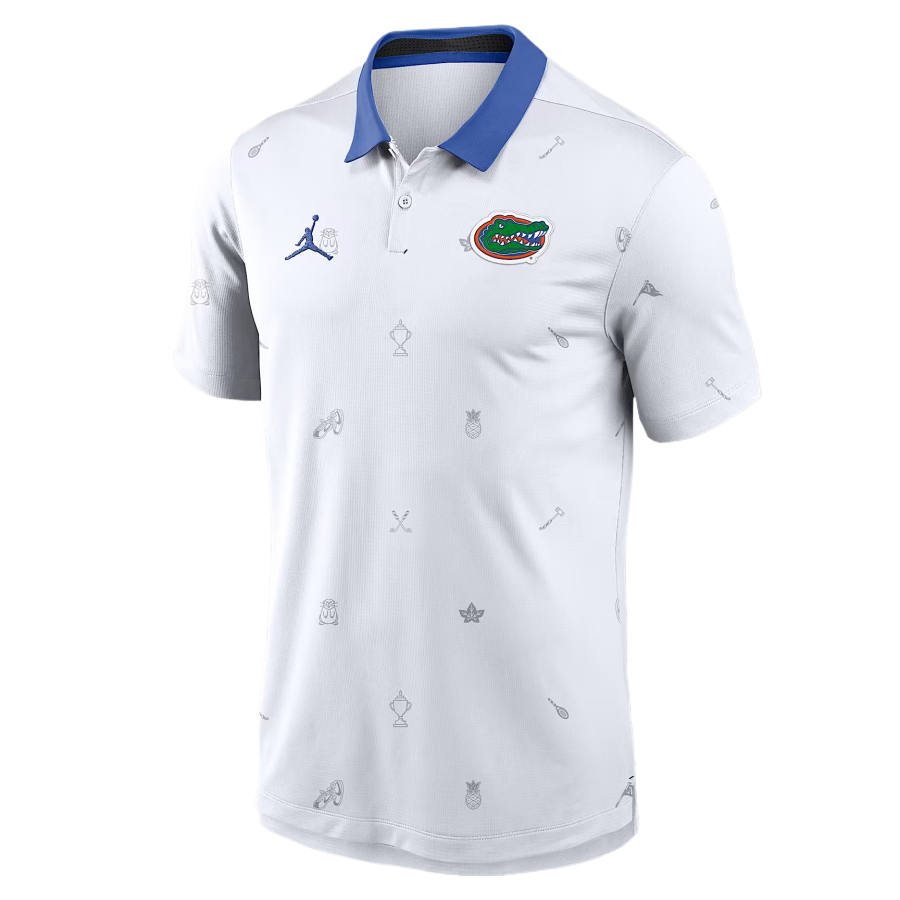 Jordan Jordan Polo Shirts Men's White/Royal/Royal Polo Collar Moderate